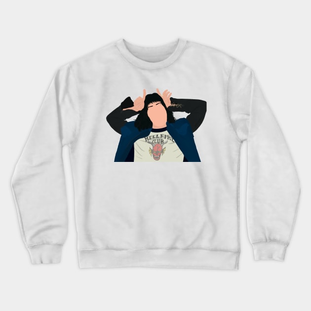 Stranger Things Eddie Fan Art Crewneck Sweatshirt by senaeksi